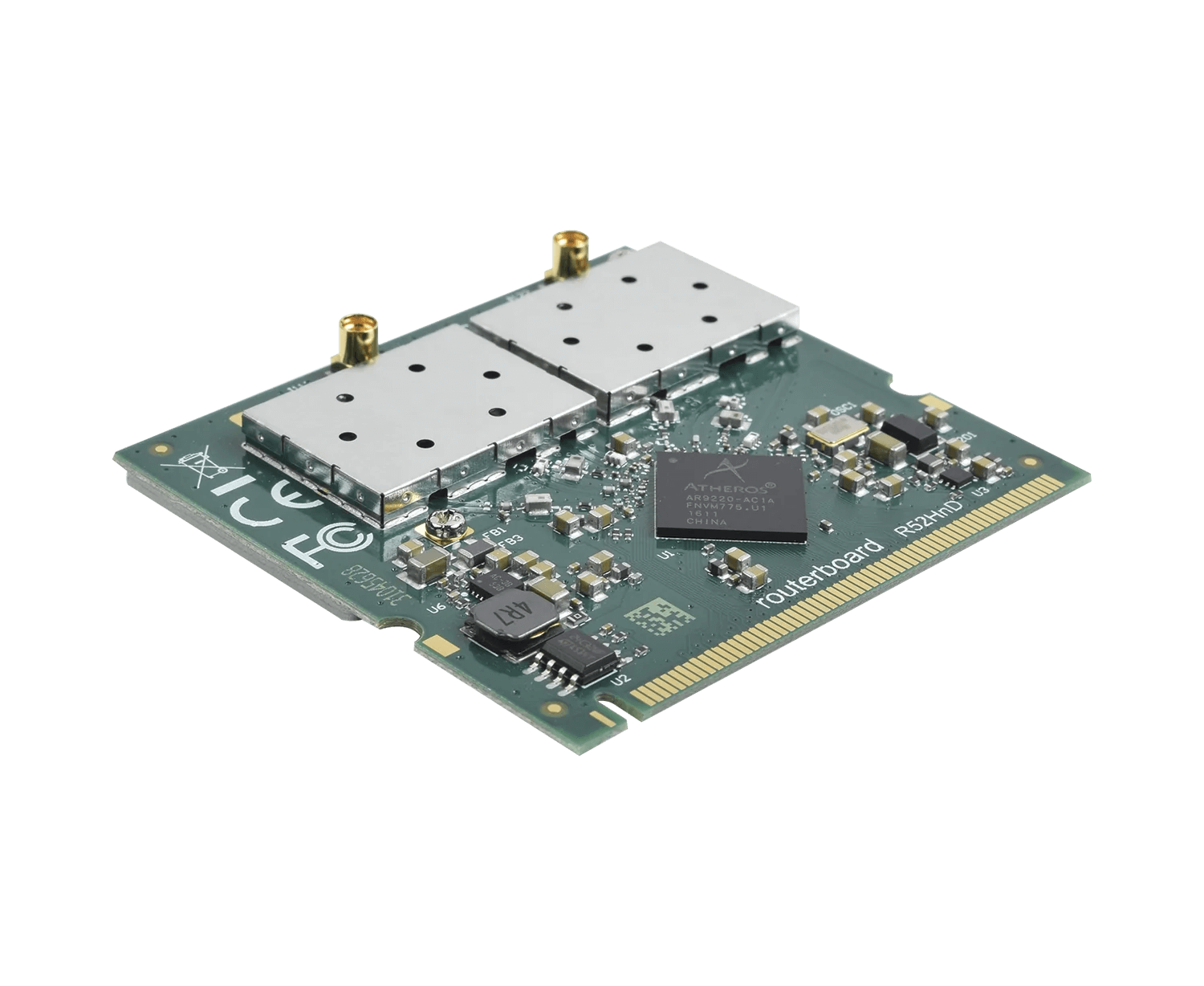 Tarjeta MiniPCI MikroTik R52HnD - Doble Banda 2.4/5 GHz, Alta Potencia, 802.11a/b/g/n 2