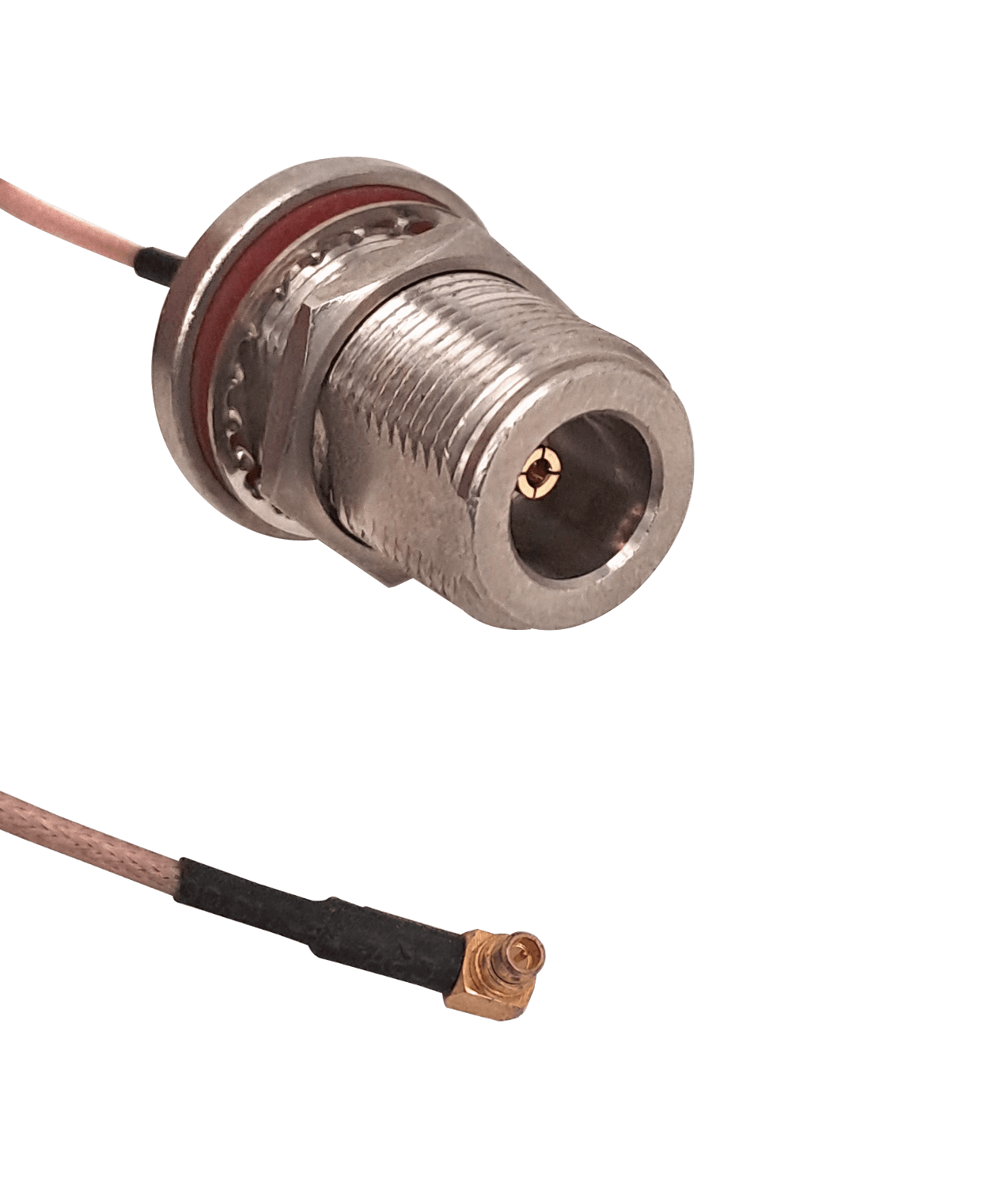 MKTK 34cm. Pigtail Cable MMCX-Macho N-Hembra para CA411/433 1