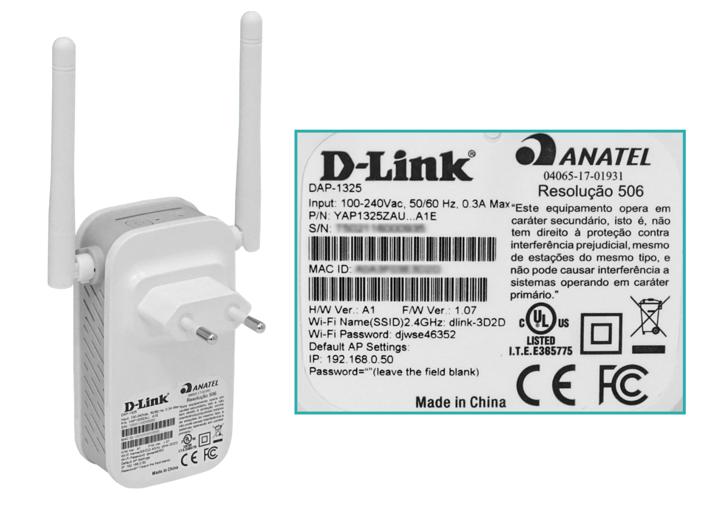 Extensor de Wi-Fi D-Link N300 DAP-1325, 10/100Mbps, 2.4Ghz, Compatible WPS, Plug & Play 5