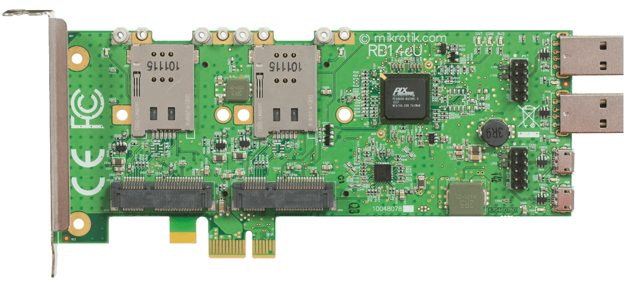 Adaptador MikroTik RB14e - Soporte para 4 Tarjetas miniPCIe en PC 1