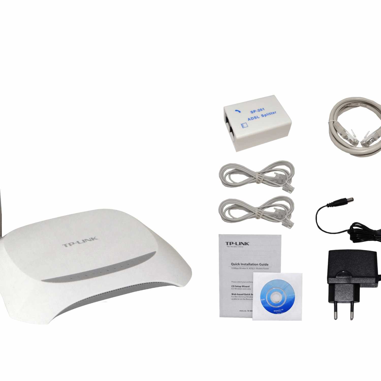 Router Módem Inalámbrico TP-Link TD-W8901N, ADSL2+, 150Mbps, Wi-Fi N, 4 Puertos LAN 1