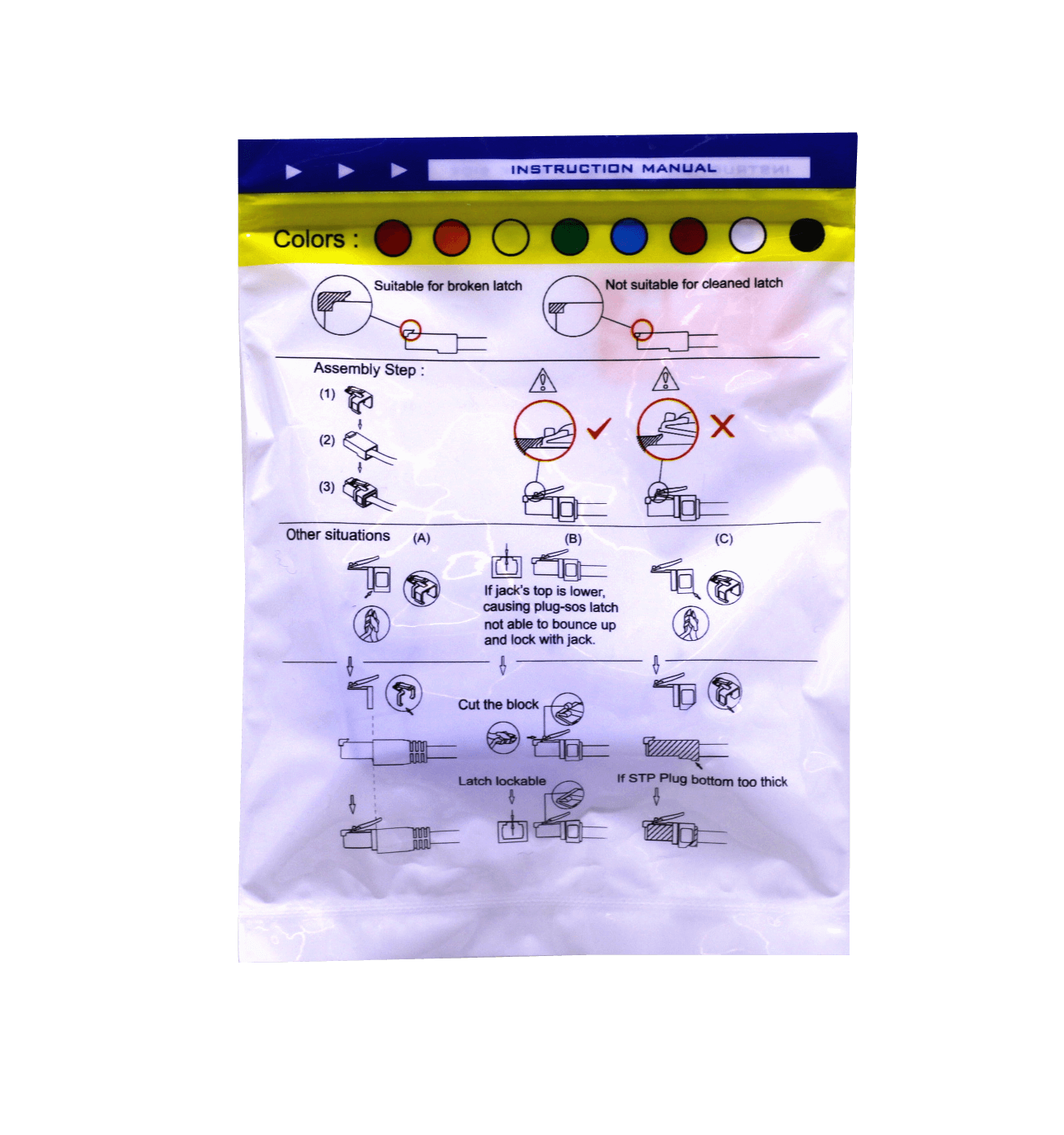 Mini Capuchón Reparador LINKMADE Morado RJ45 Bolsa 10u 3