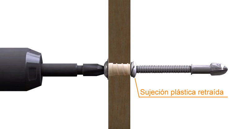 DRYWALL Volcanita-9mm Tarugo-Tornillo-M6.3x54mm-Autoperfora 25-unids 3