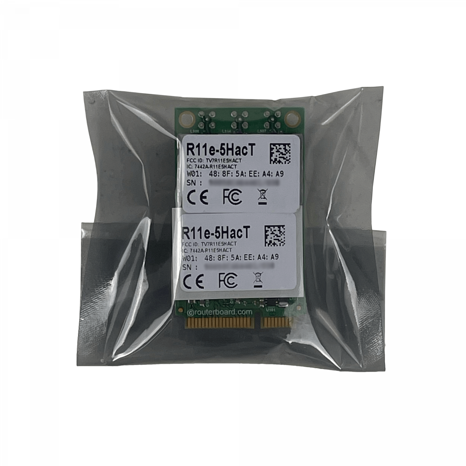 Tarjeta miniPCI-e MikroTik R11e-5HacT - 5 GHz, 802.11ac, Triple Cadena 3