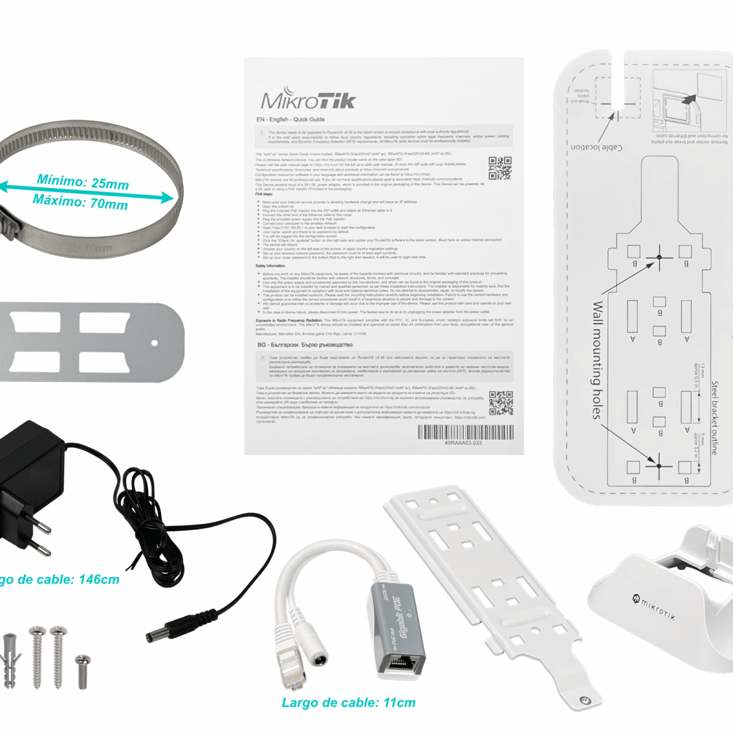 Punto de Acceso Inalámbrico MikroTik wAP ac - Doble Banda, Resistente al Clima 2
