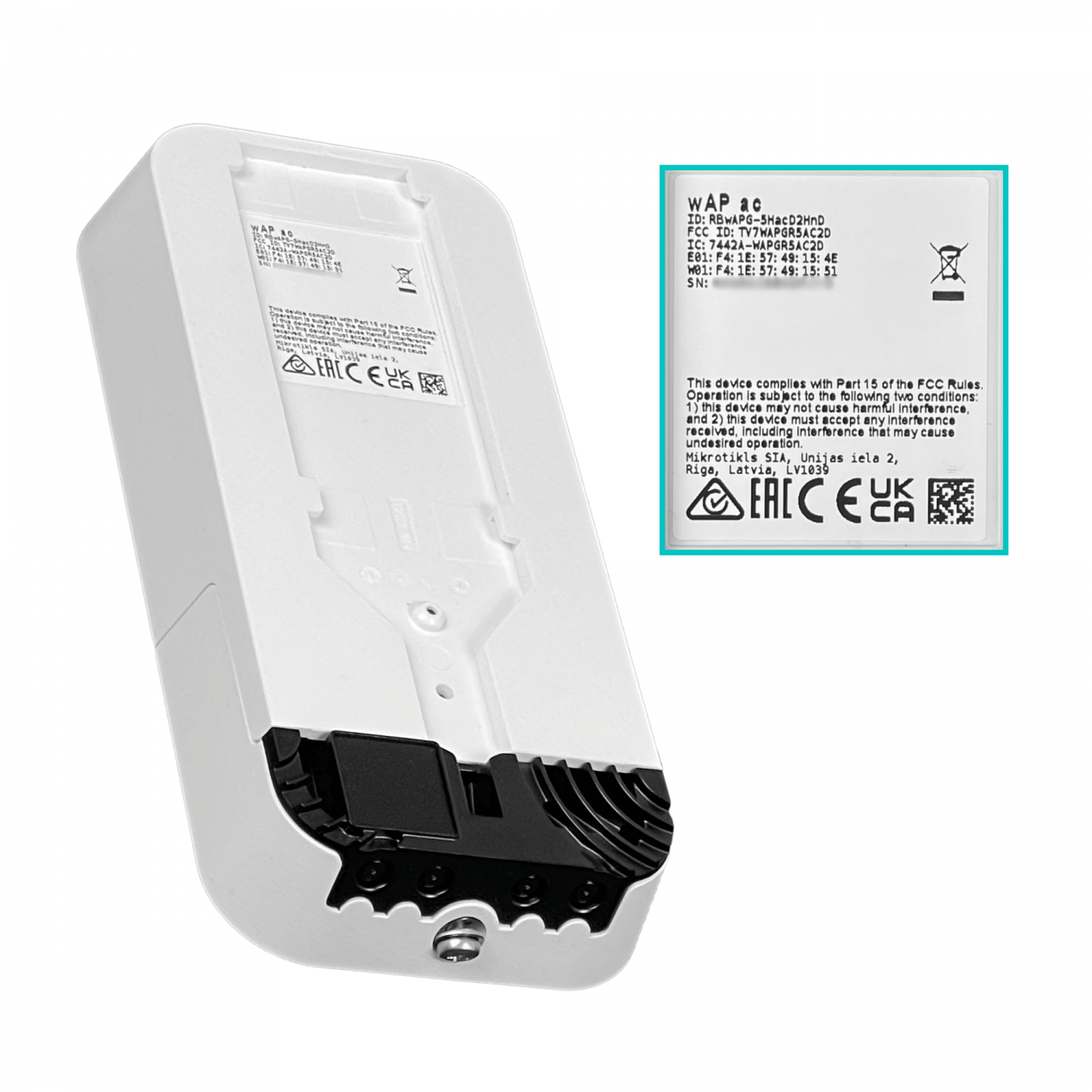 Punto de Acceso Inalámbrico MikroTik wAP ac - Doble Banda, Resistente al Clima 3
