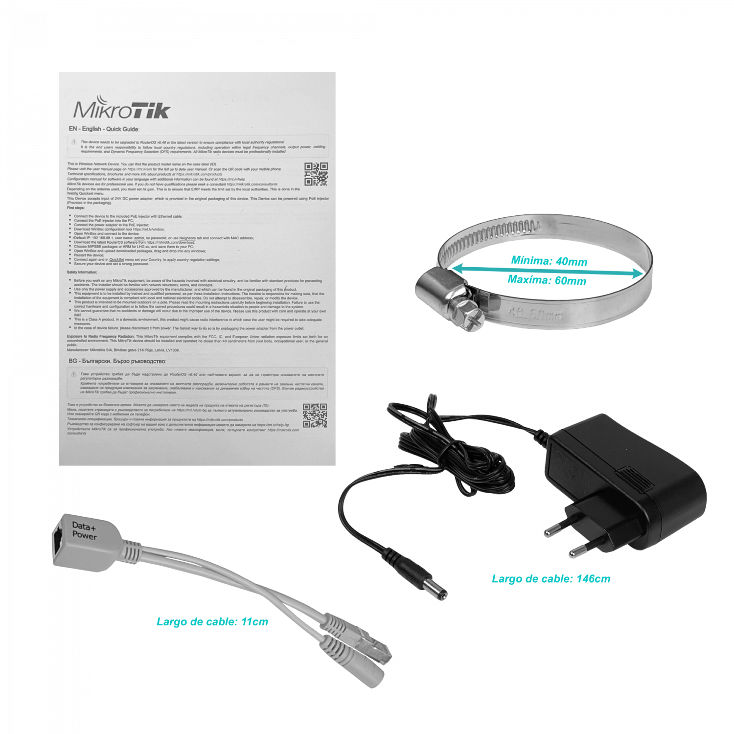 Antena CPE MikroTik DISC Lite5 - 5 GHz, 21 dBi, 600 MHz 1