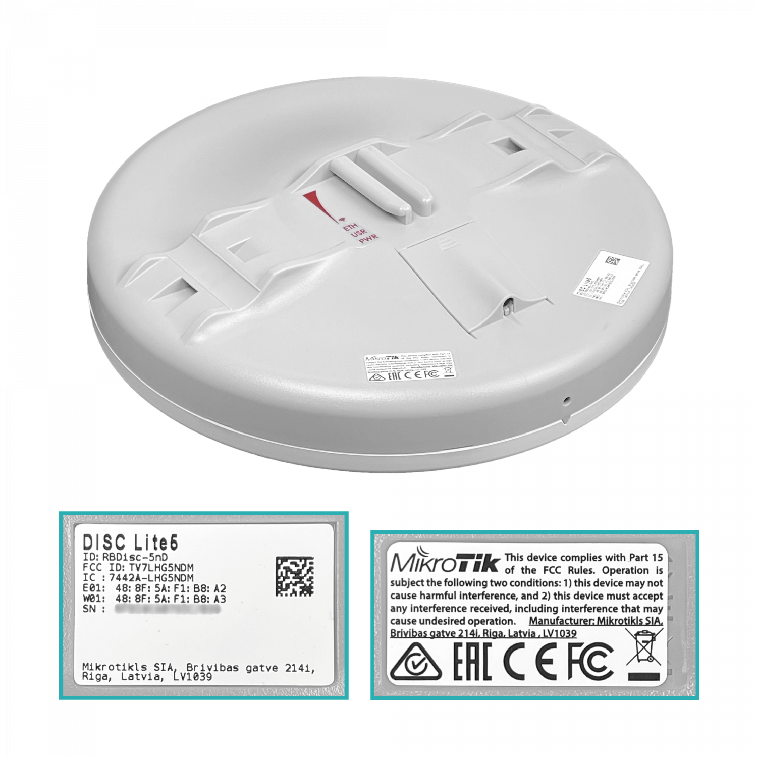 Antena CPE MikroTik DISC Lite5 - 5 GHz, 21 dBi, 600 MHz 6