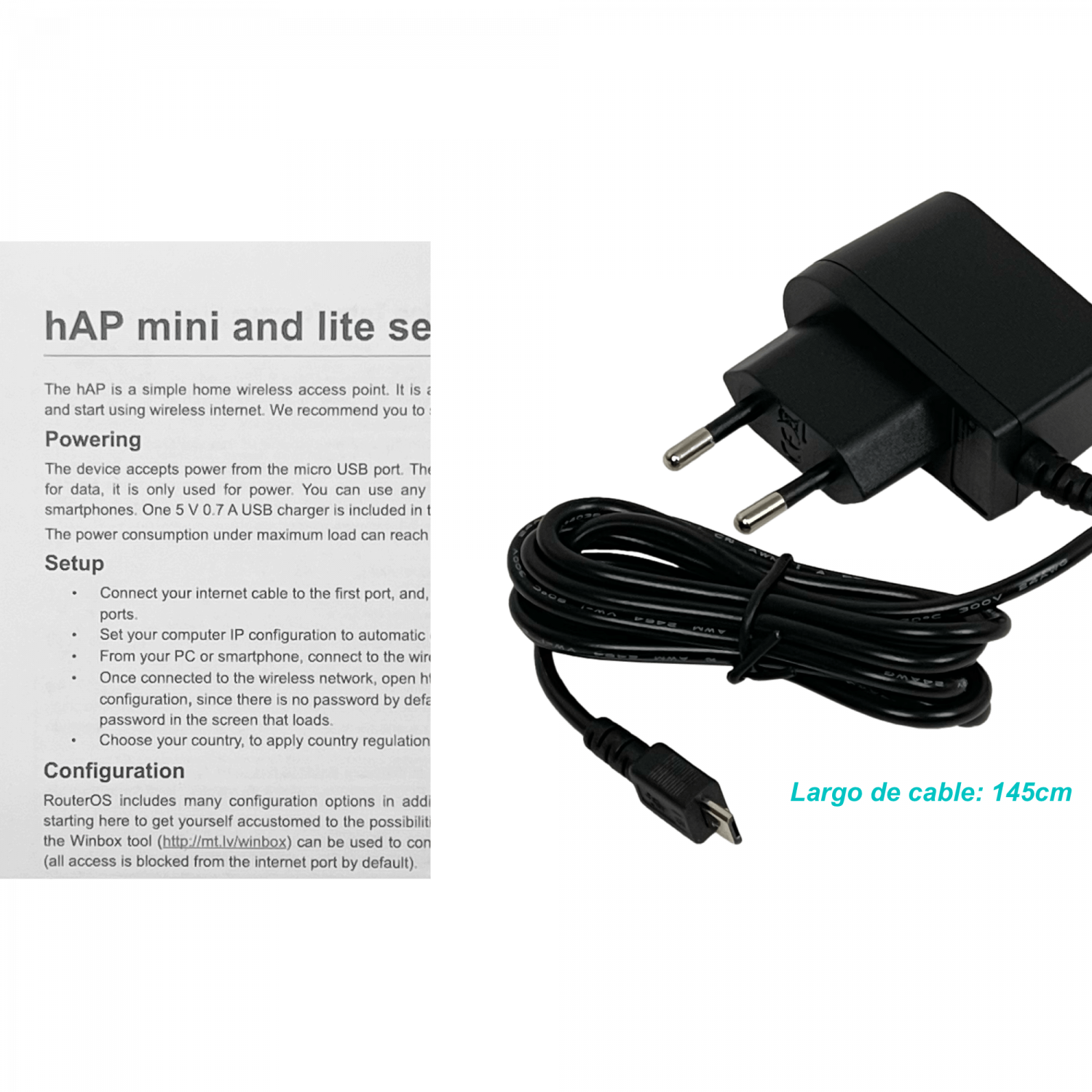 Punto de Acceso Inalámbrico MikroTik hAP mini - 2.4 GHz, 3 Puertos Fast Ethernet 4