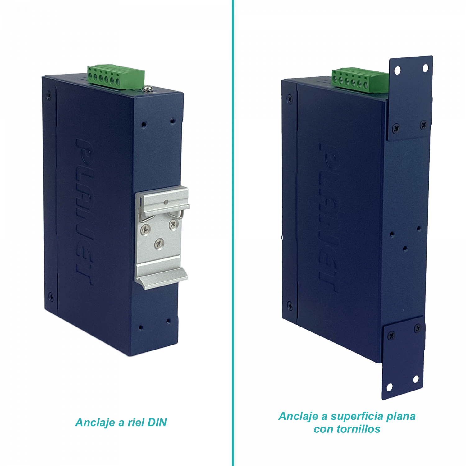 PLANET Industrial RielDin Admin SFP 1-1000 Media Converter req9-48VDC 4