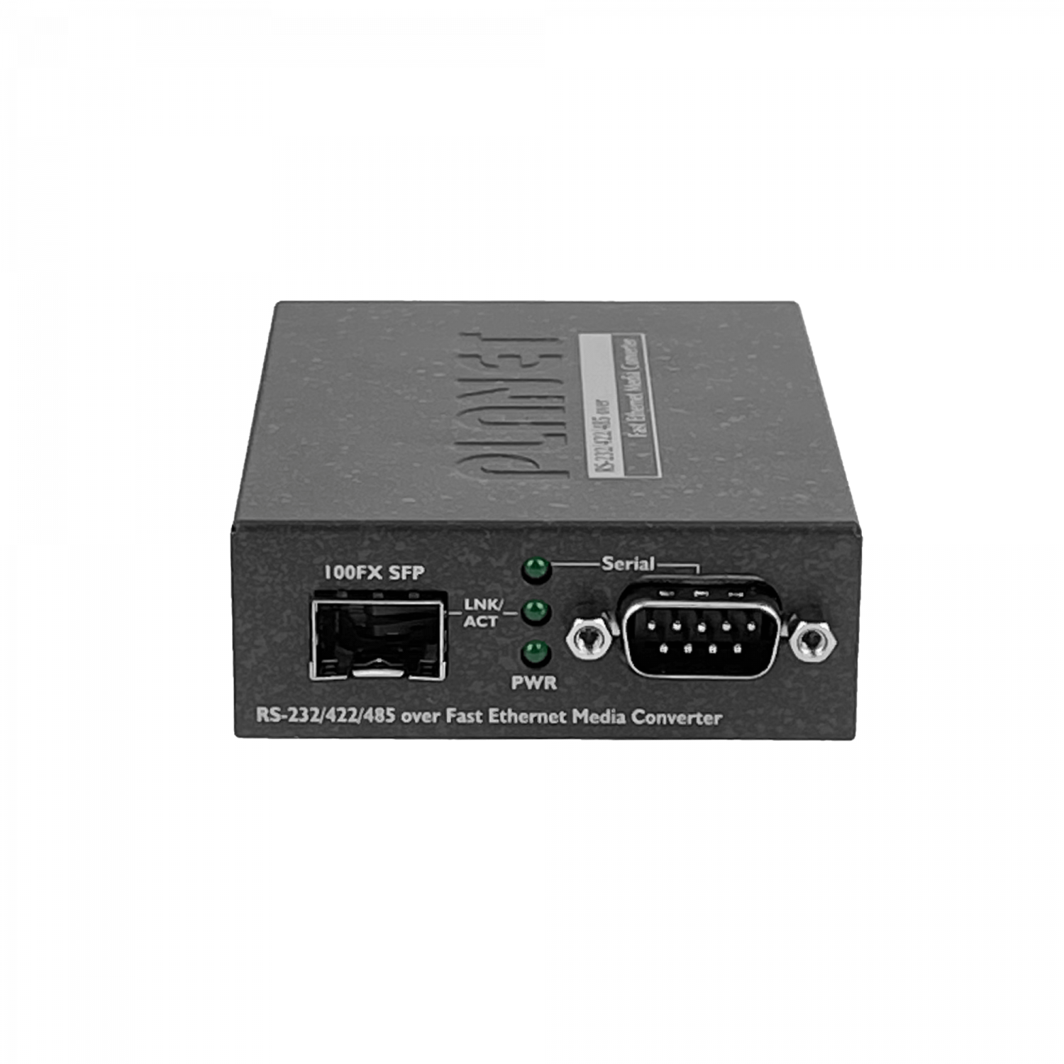 PLANET 1-SFP-100 1-DB9-M RS232 RS422 RS485 5VDC Convertidor Ethernet 2