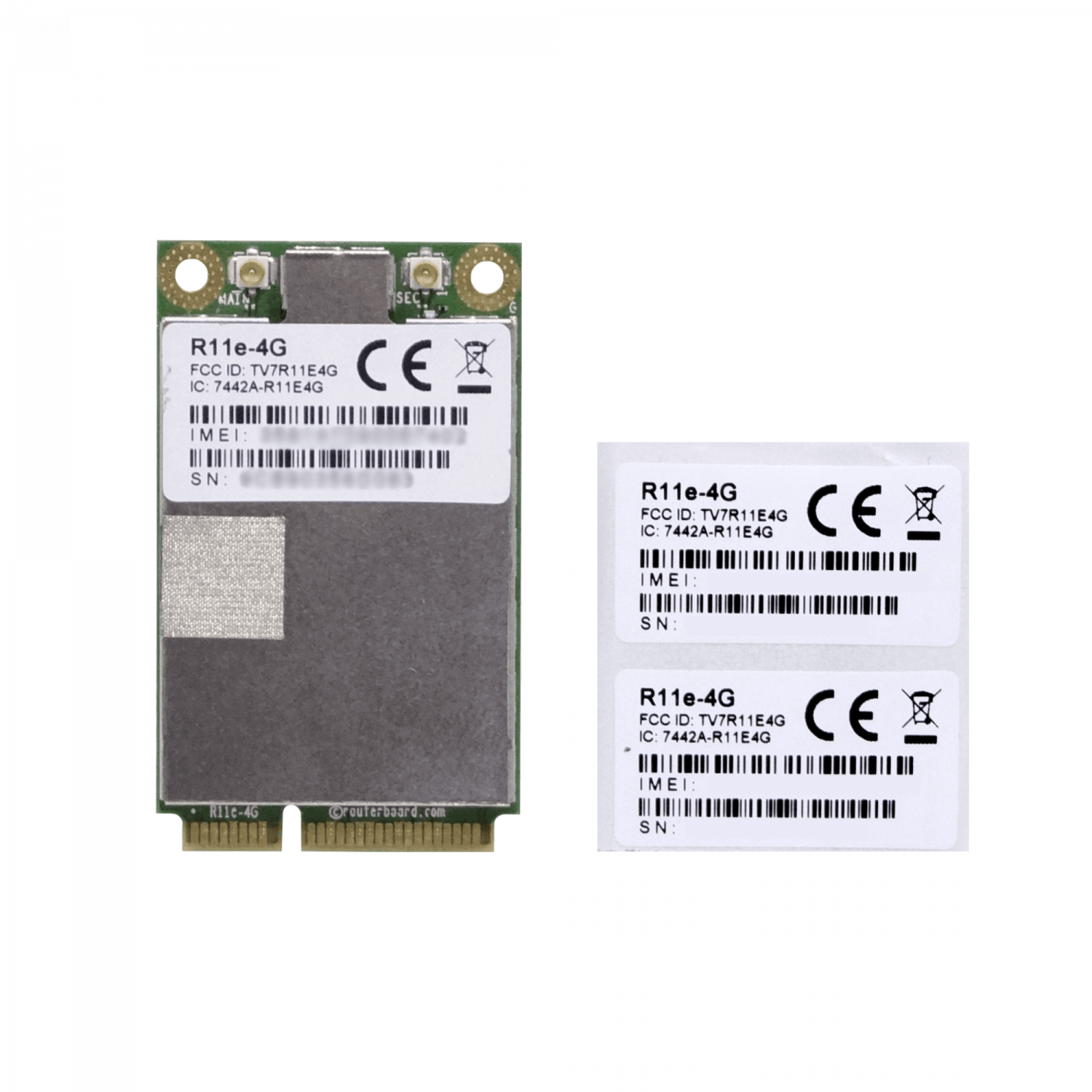 Tarjeta miniPCI-e MikroTik R11e-4G - Módulo LTE Cat 4 para Conectividad 4G 3
