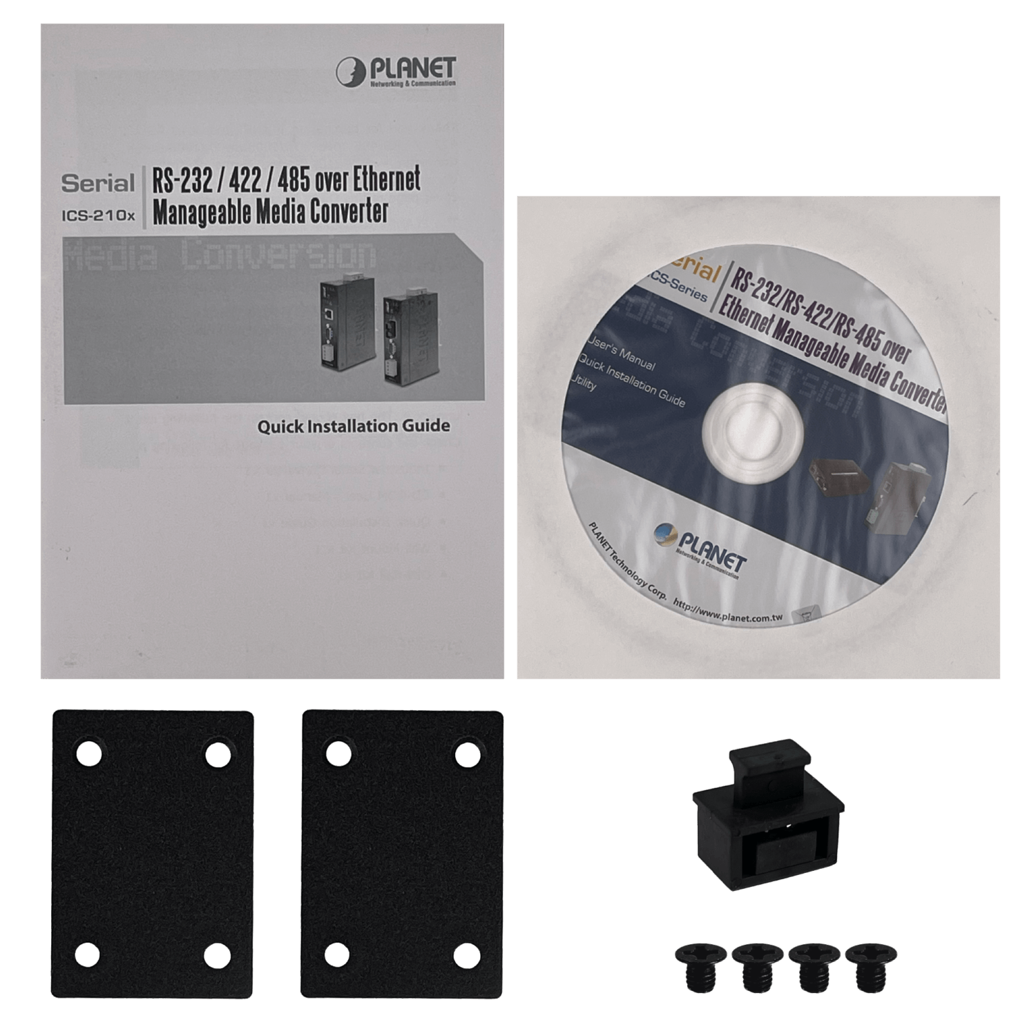 PLANET Industrial 1-SFP RS232 RS422 RS485 DB9 req12-48V SerialEthernet 4