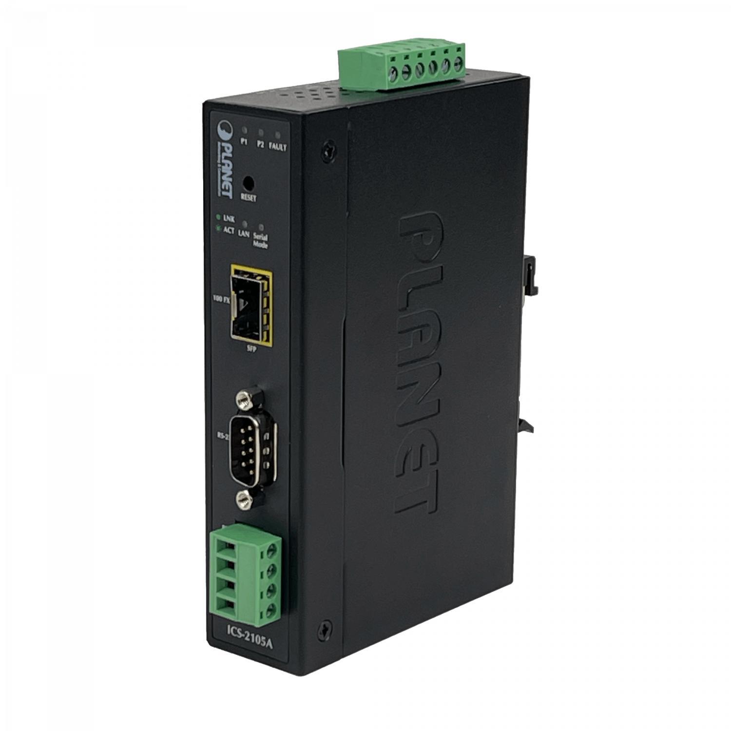 PLANET Industrial 1-SFP RS232 RS422 RS485 DB9 req12-48V SerialEthernet 5