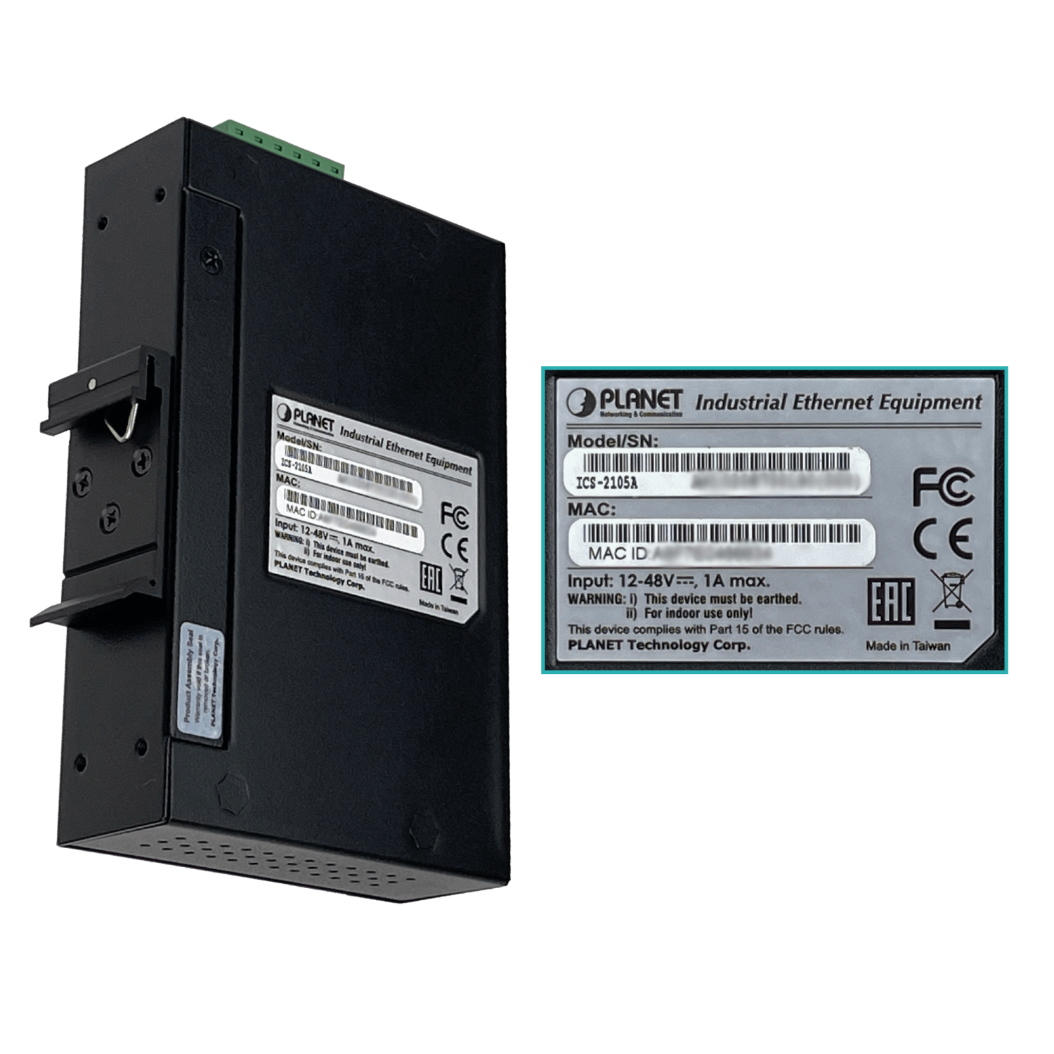 PLANET Industrial 1-SFP RS232 RS422 RS485 DB9 req12-48V SerialEthernet 6