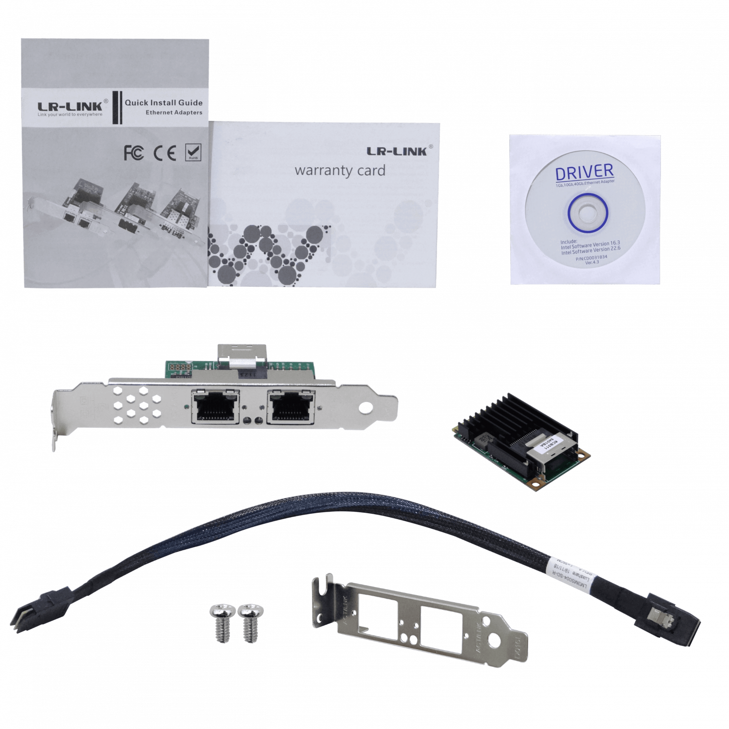Tarjeta de Red Mini PCIe LR-LINK LRES2202PT - Doble Puerto Gigabit, Intel I350 1