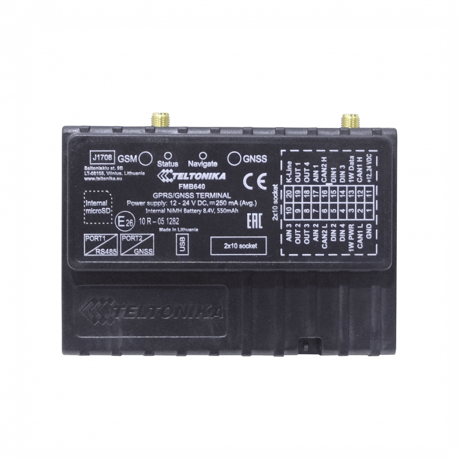 TELTONIKA GPS GSM/GPRS 850-1900MHz Dual-Sim BlueTooth SMS Bateria-NiMH 2