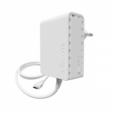 Adaptador de Corriente MikroTik PWR-LINE EU con Funcionalidad PWR-LINE para Routers con microUSB 4