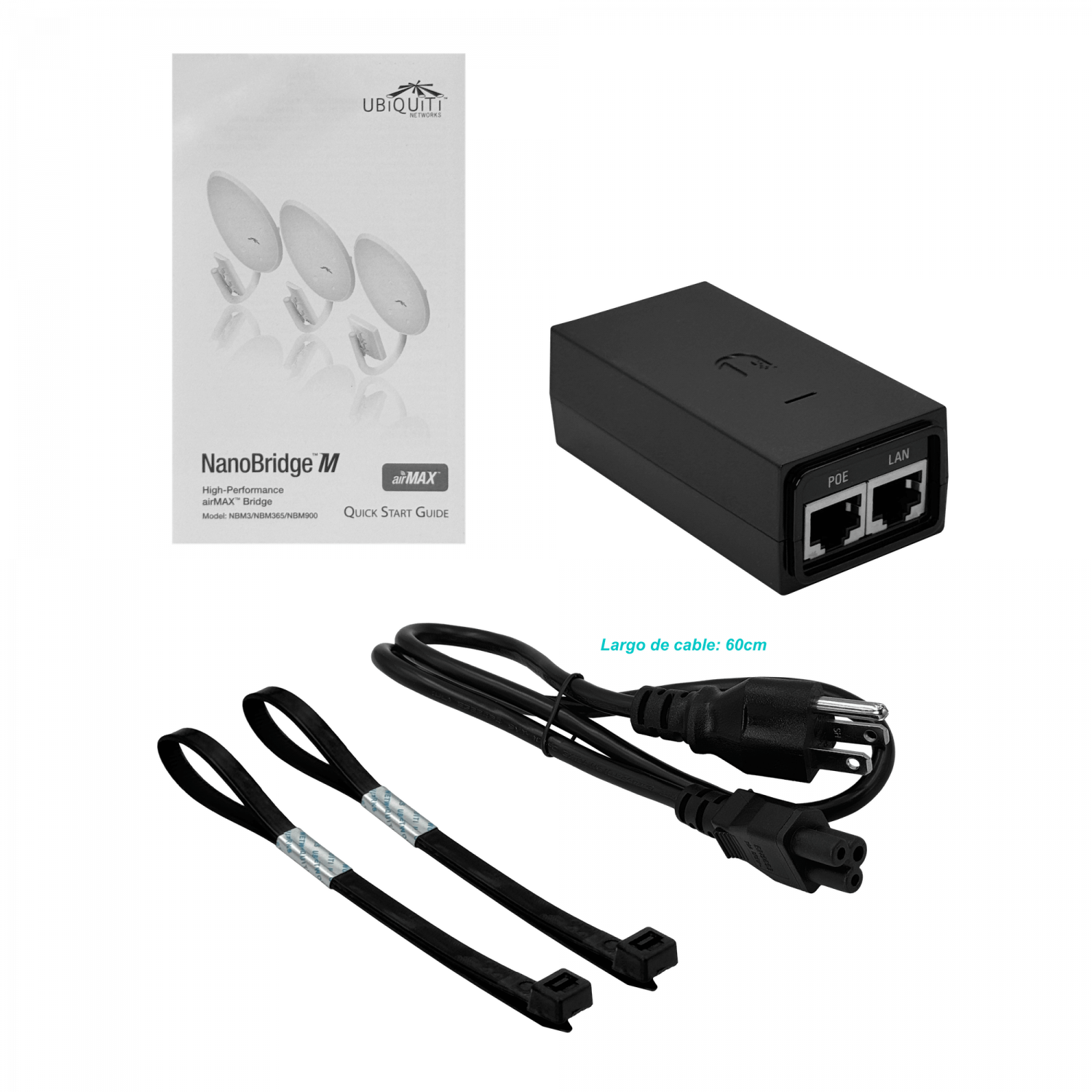 Antena Punto a Punto Ubiquiti NanoBridge M NBM365 - 3.65 GHz, 150 Mbps, Tecnología airMAX 5