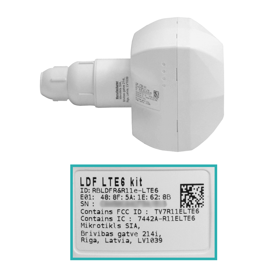 MIKROTIK CAT6 8dBi 300/50Mbps LTE 1-Sim 66º L3 1-100 inc24V 1