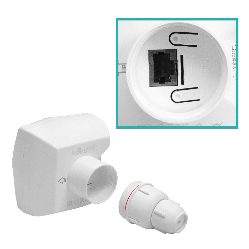 MIKROTIK CAT6 8dBi 300/50Mbps LTE 1-Sim 66º L3 1-100 inc24V 6