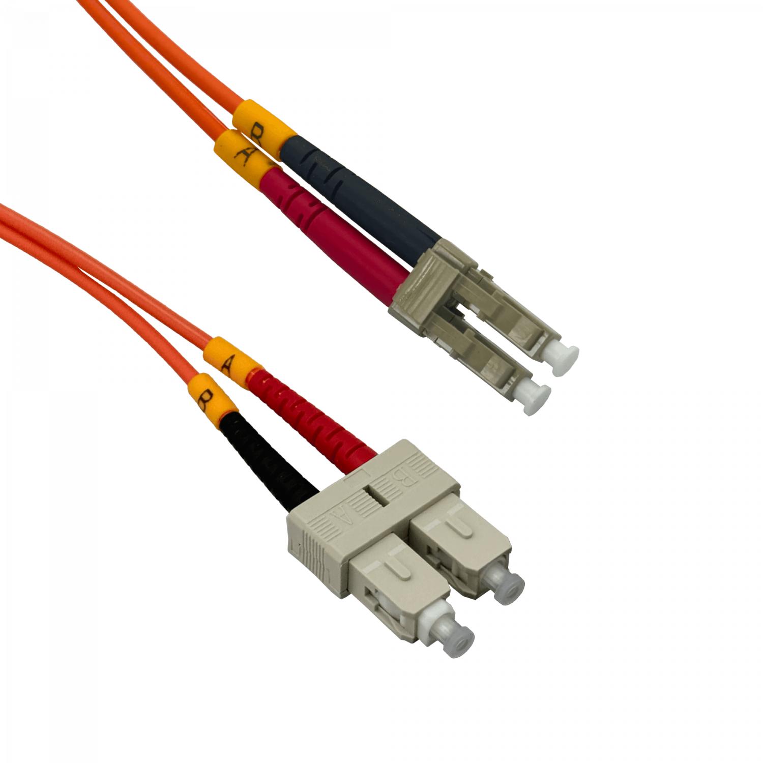 Jumper de Fibra Óptica Multimodo OM1 LC-SC 2?m 62.5/125?µm Duplex 3?mm 1