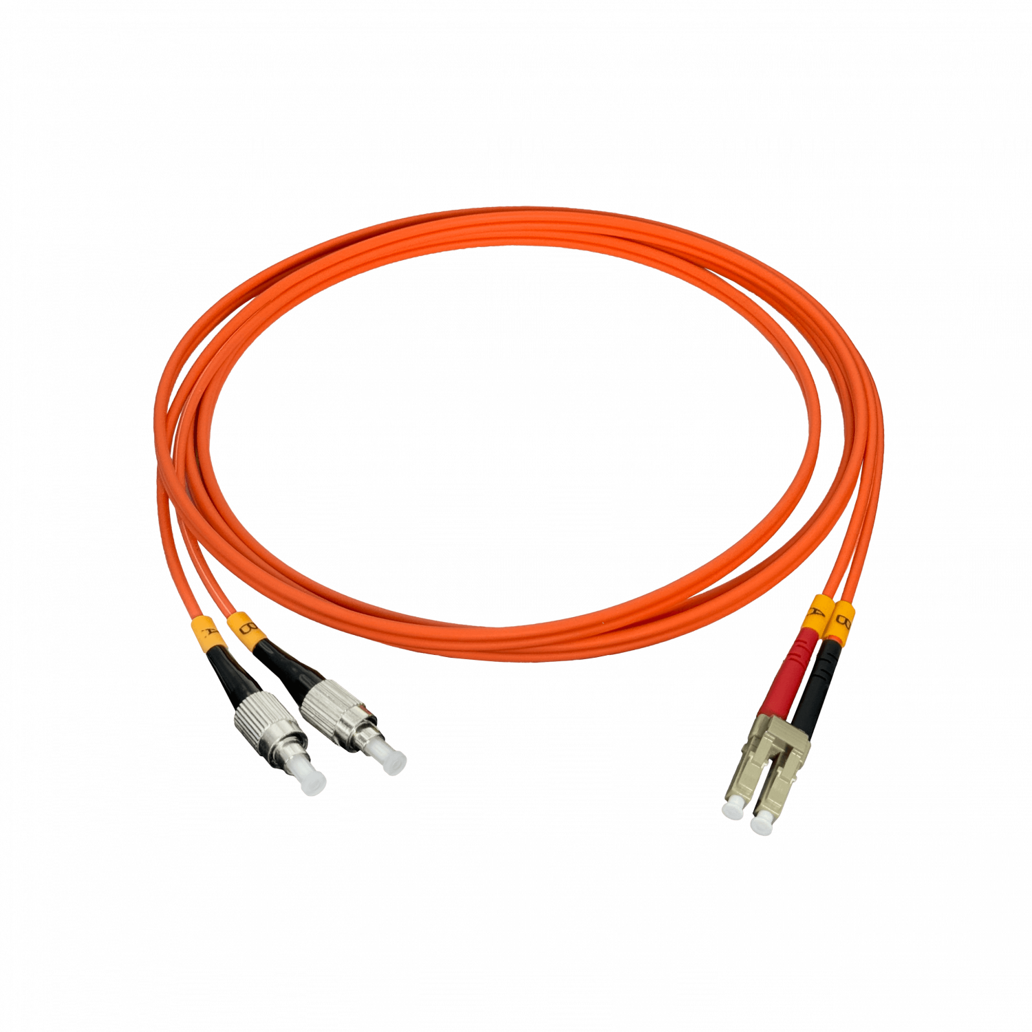 2mt LC-ST OM1 MultiModo MM Duplex Jumper Fibra 3.0mm 62.5/125um LSZH 1