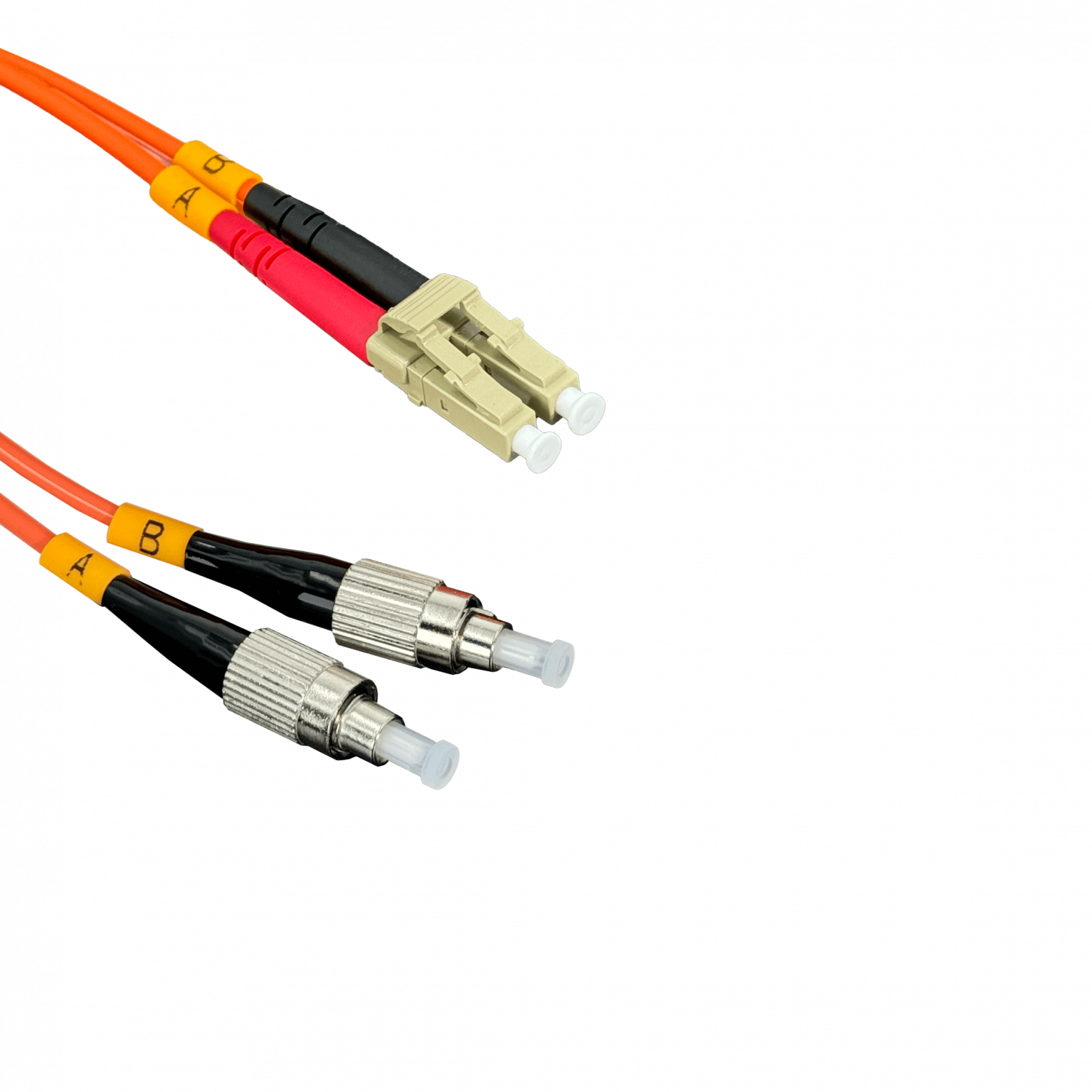 2mt LC-ST OM1 MultiModo MM Duplex Jumper Fibra 3.0mm 62.5/125um LSZH 2