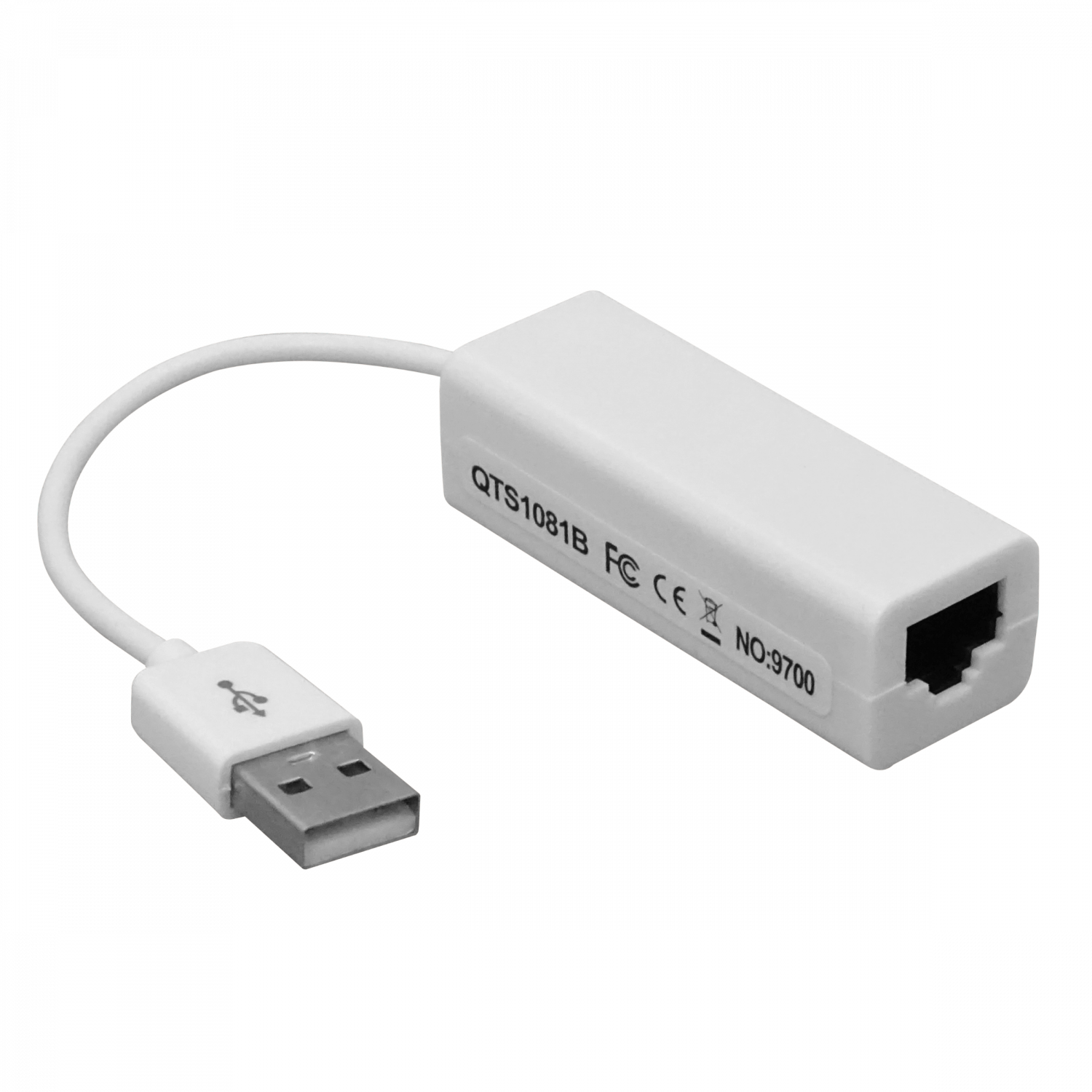 Adaptador USB 2.0 a Ethernet LAN RJ45 100Mbps Chipset 9700 1