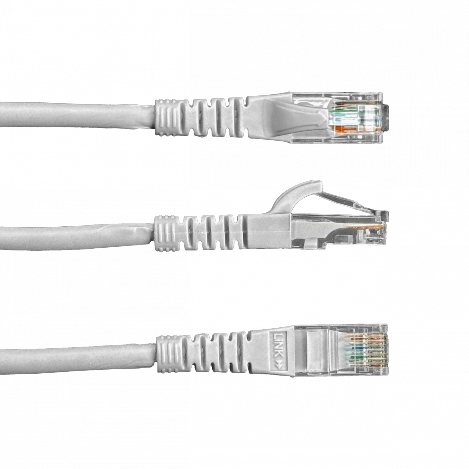 Cable Patch LINKMADE Cat5e 20mt Gris LSZH Inyectado Multifilar 3