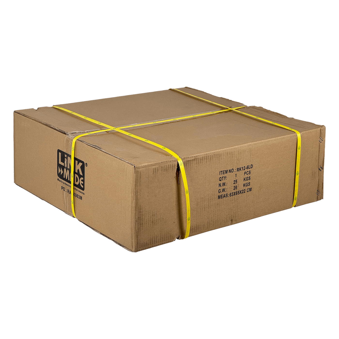 Gabinete Rack LINKMADE RK12-6LD 12U 60cm de Fondo Desarmado para Montaje en Pared - Negro 4