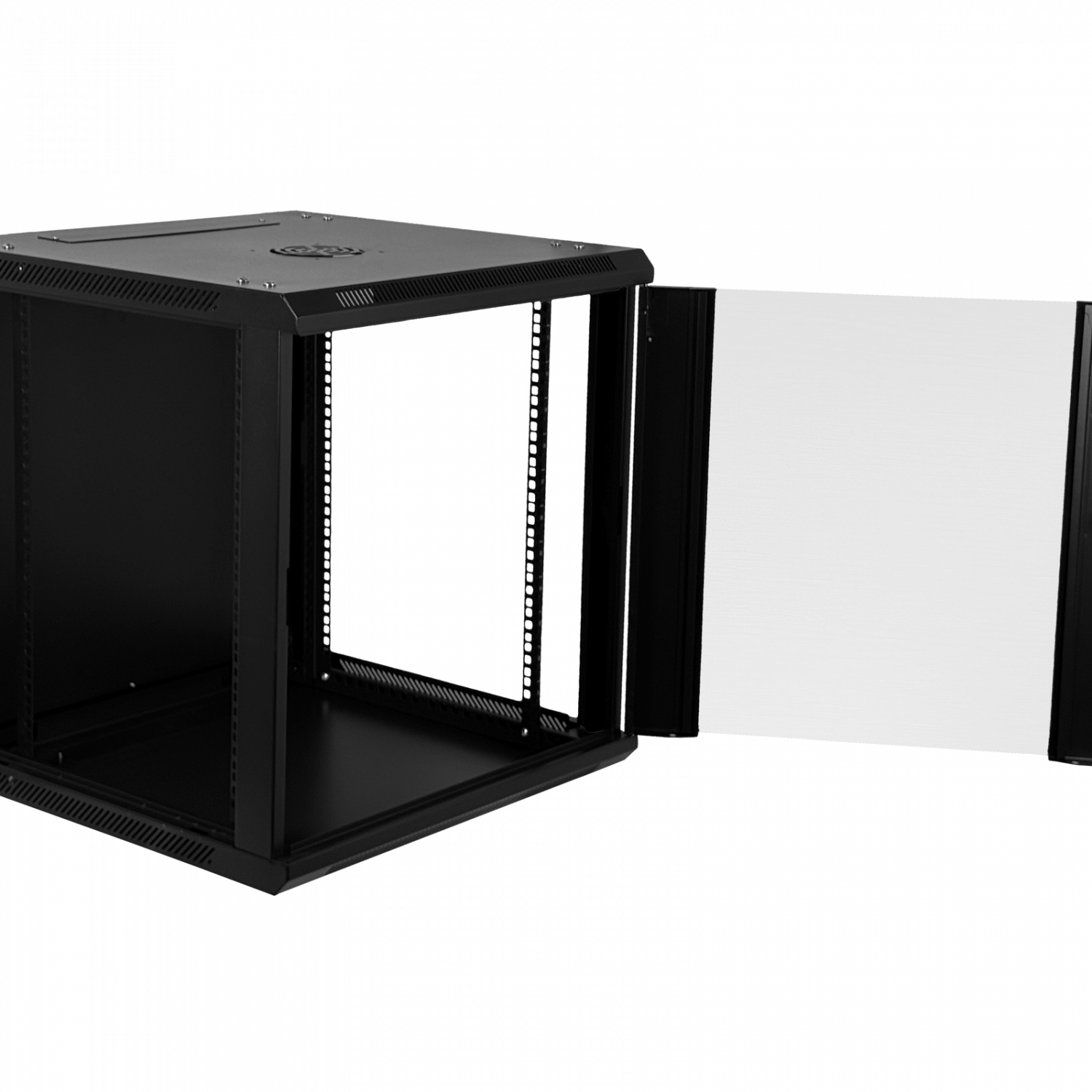 Gabinete Rack LINKMADE RK12-6LD 12U 60cm de Fondo Desarmado para Montaje en Pared - Negro 5