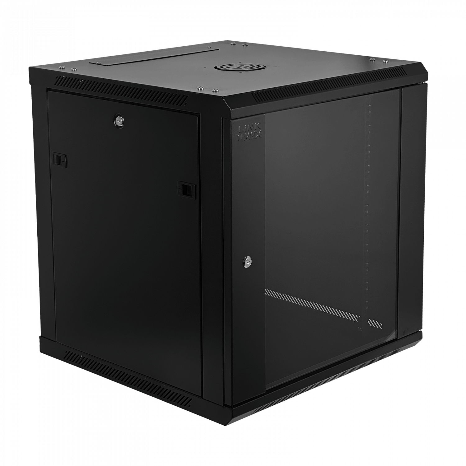 Gabinete Rack LINKMADE RK12-6LD 12U 60cm de Fondo Desarmado para Montaje en Pared - Negro 6
