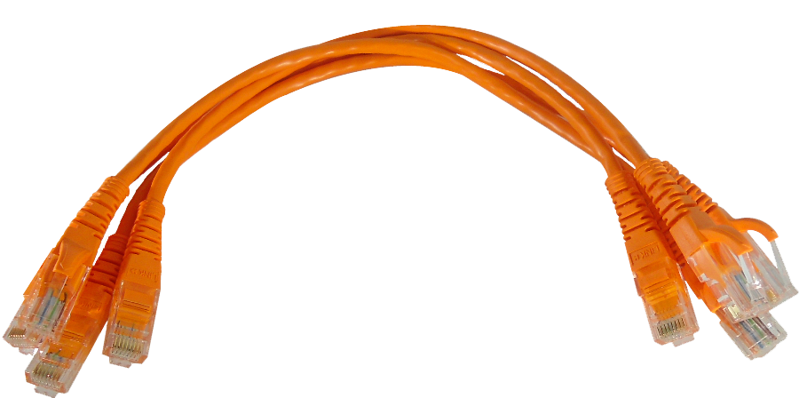 LINKMADE 4UN 30CM CAT5E NARANJO LSZH CABLE PATCH INYECTADO MULTIFILR 3