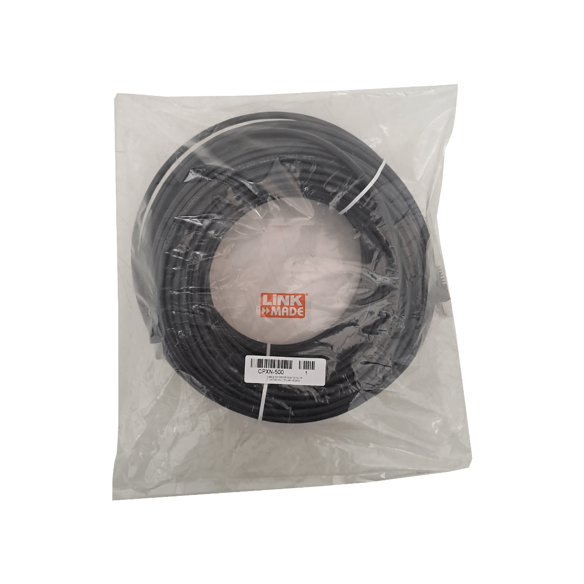 Cable Exterior LINKMADE Cat5e SF/UTP 50mt Negro Multifilar 1
