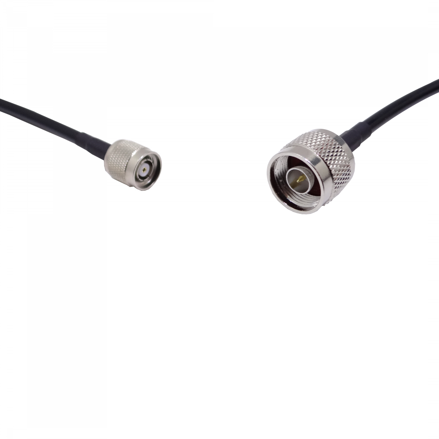 Cable Coaxial 30cm, RPTNC-Macho a N-Macho, LMR195, Negro 2