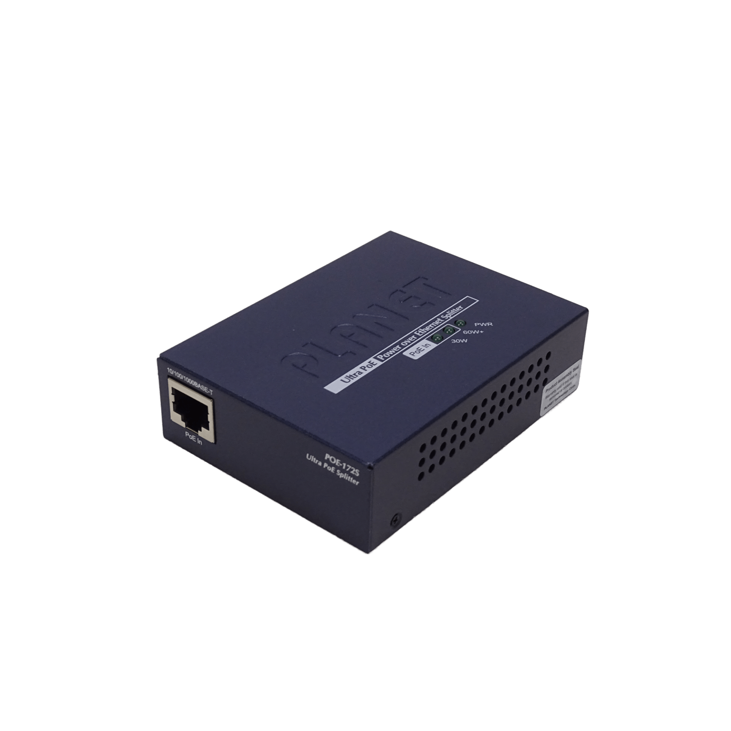 Splitter PoE+ Planet POE-172S, Salida Ajustable (12V/19V/24V DC), Entrada 48-56V, 25W, Gigabit  4
