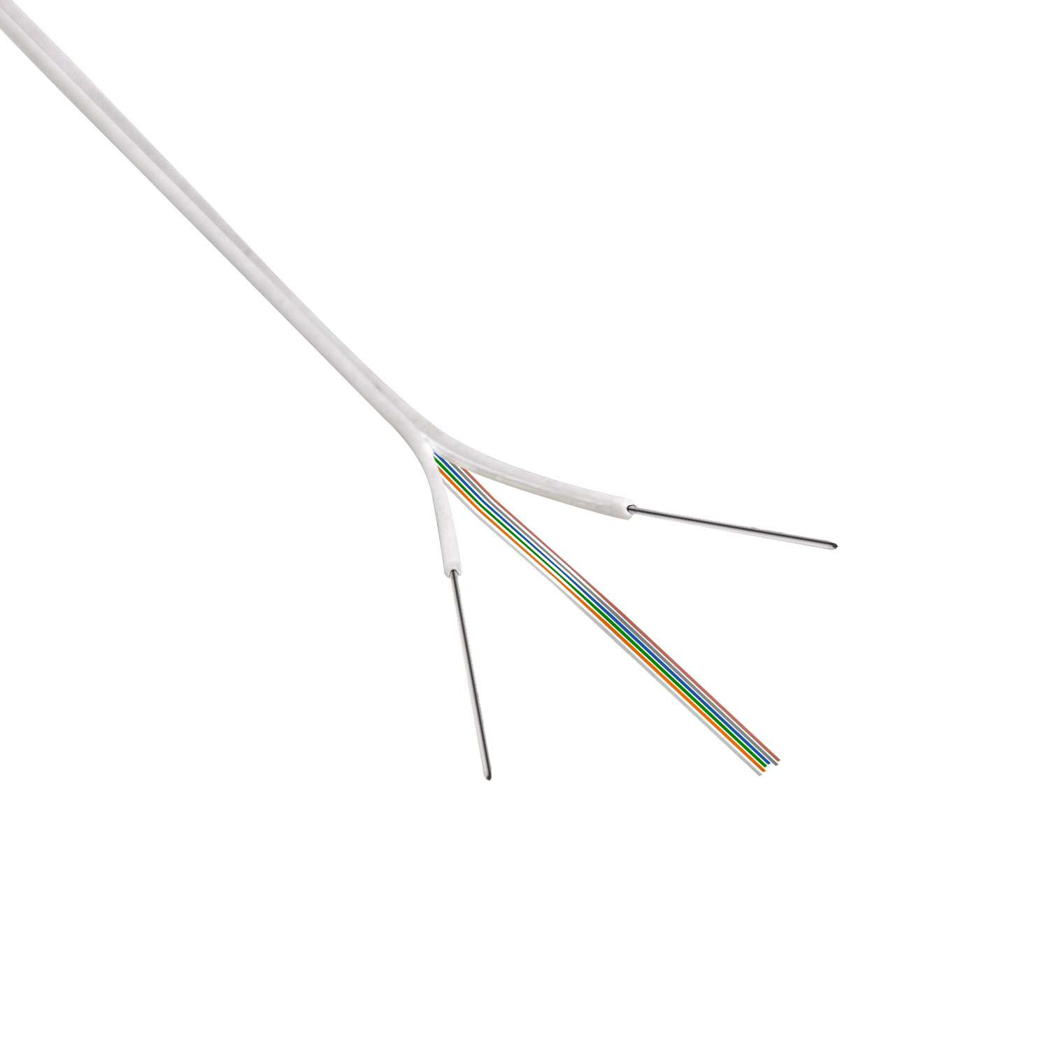 Cable Drop de Fibra Óptica 6 Fibras G652D Blanco 500m FTTH SM LSZH 4x2.5mm - CFSP6 2