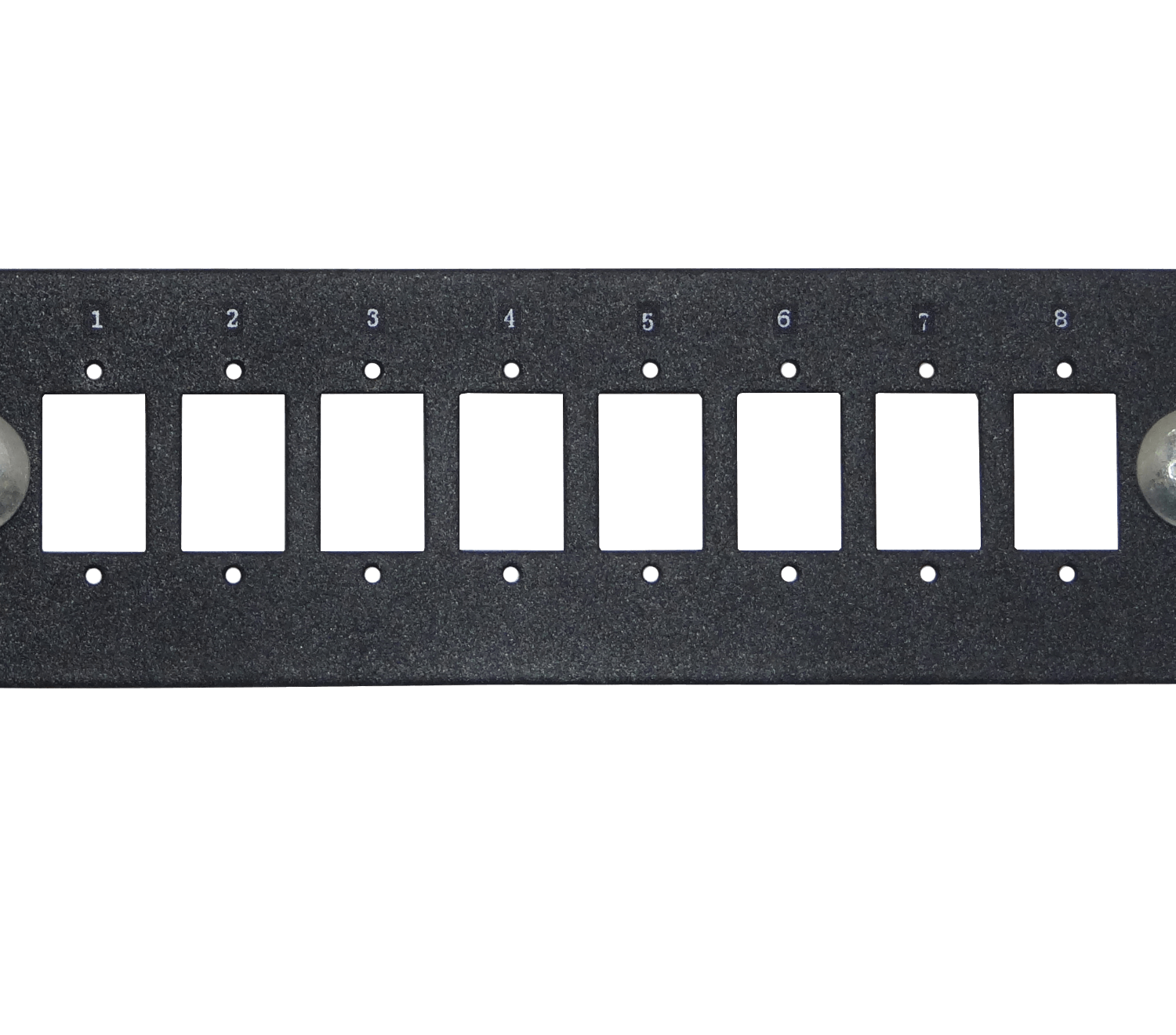 Placa de Panel 1U para 8 Adaptadores SC Simplex o 8 LC Dúplex - CL-3P 2