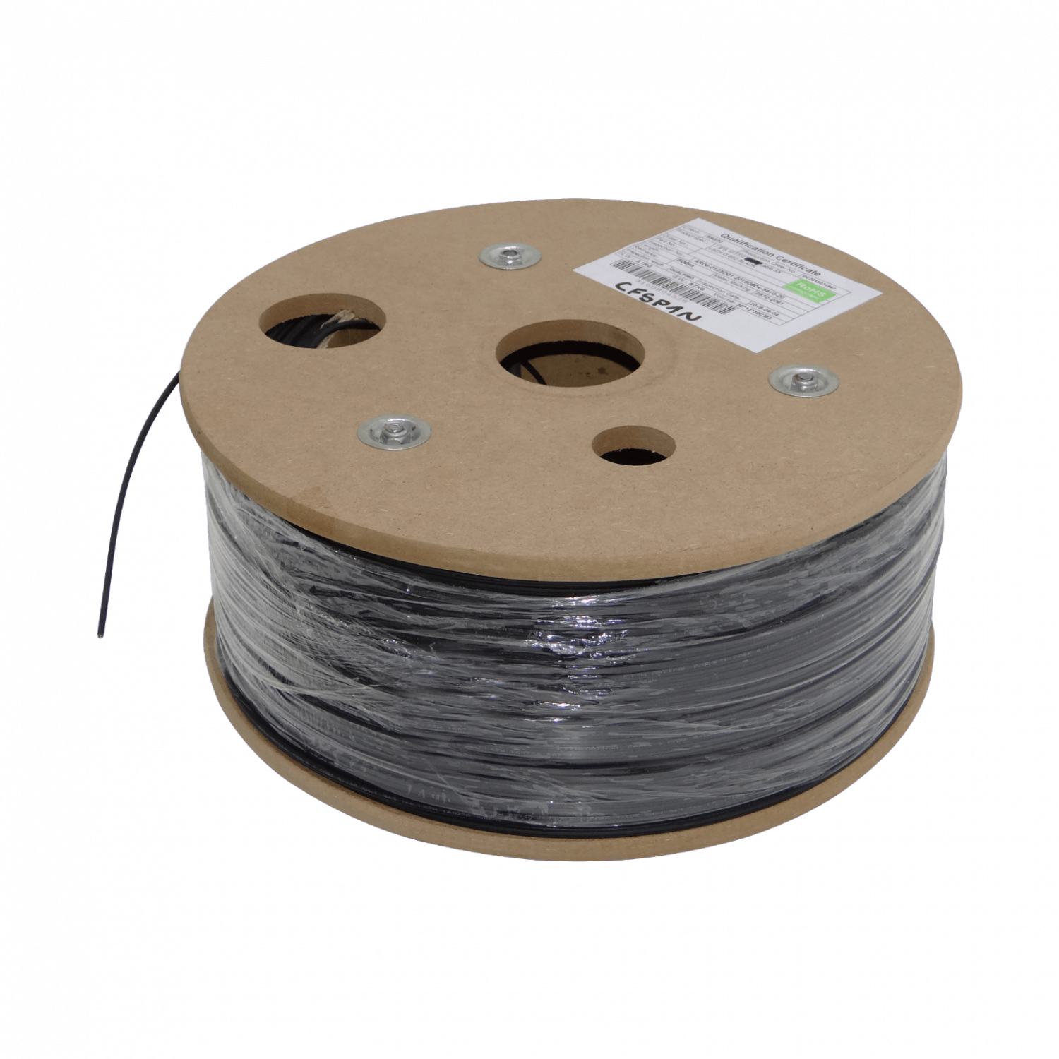 Fibra Óptica DropCable G652 Negra 500m FTTH SM LSZH 3x2mm Exterior 2