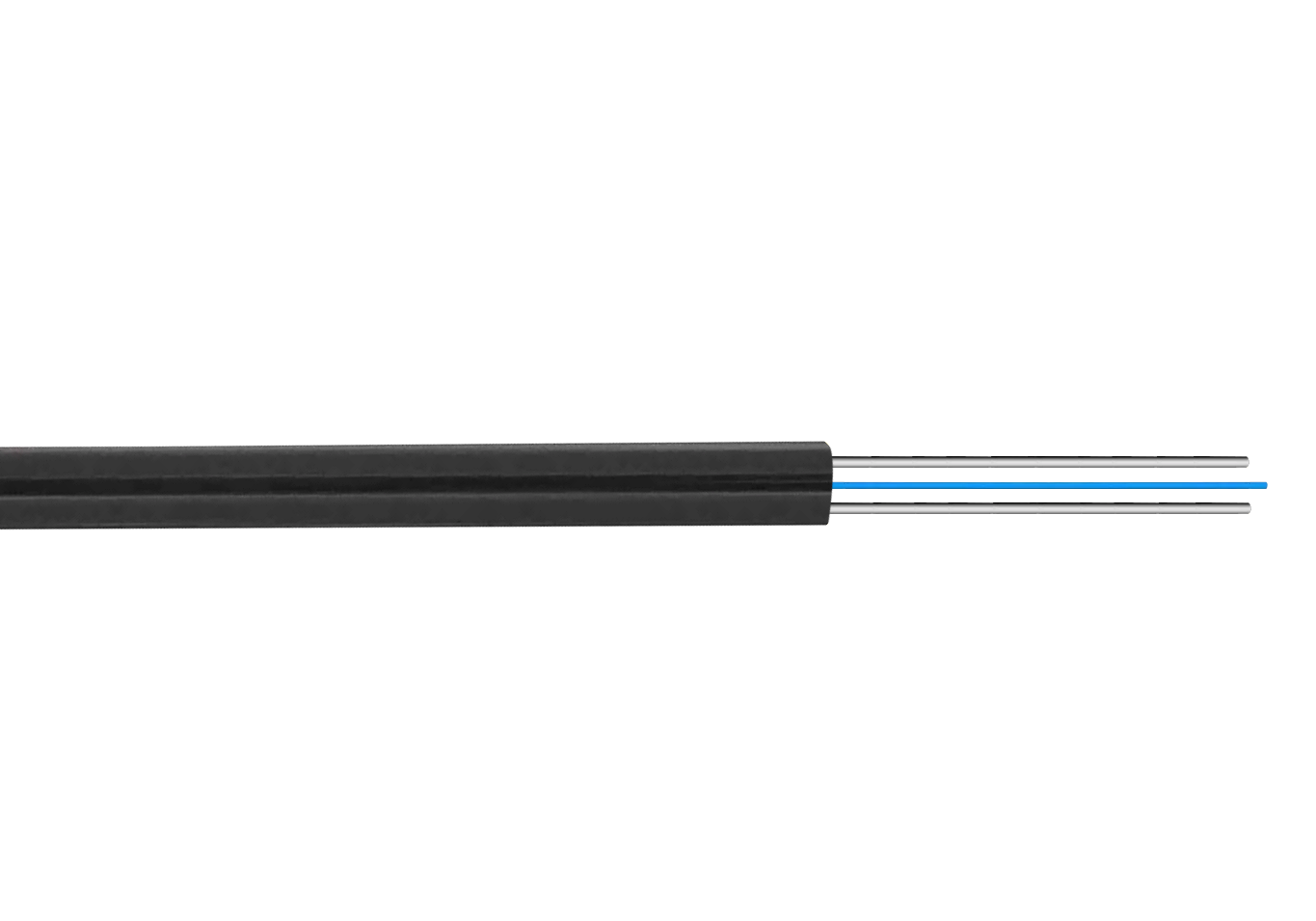 Fibra Óptica DropCable G652 Negra 500m FTTH SM LSZH 3x2mm Exterior 3