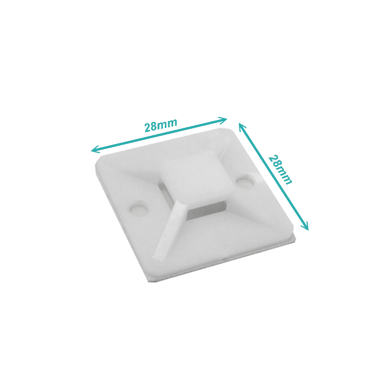 Base de Fijación Autoadhesiva 3x3cm para Amarras hasta 7mm (100 unidades) 3