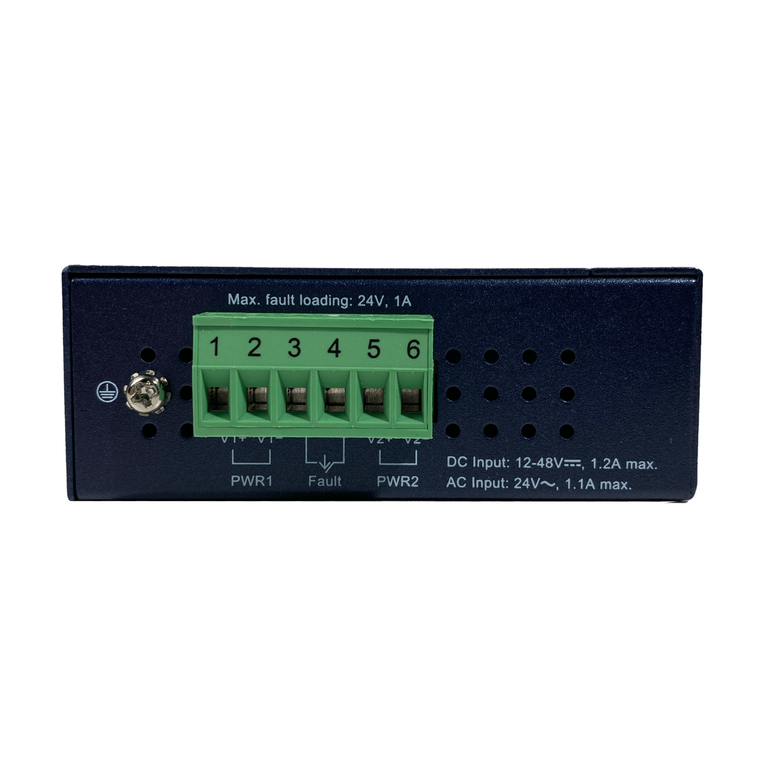 PLANET 4-100 2-SFP-100 Switch Industrial no-Admin Riel-DIN 12-48VDC/24 1