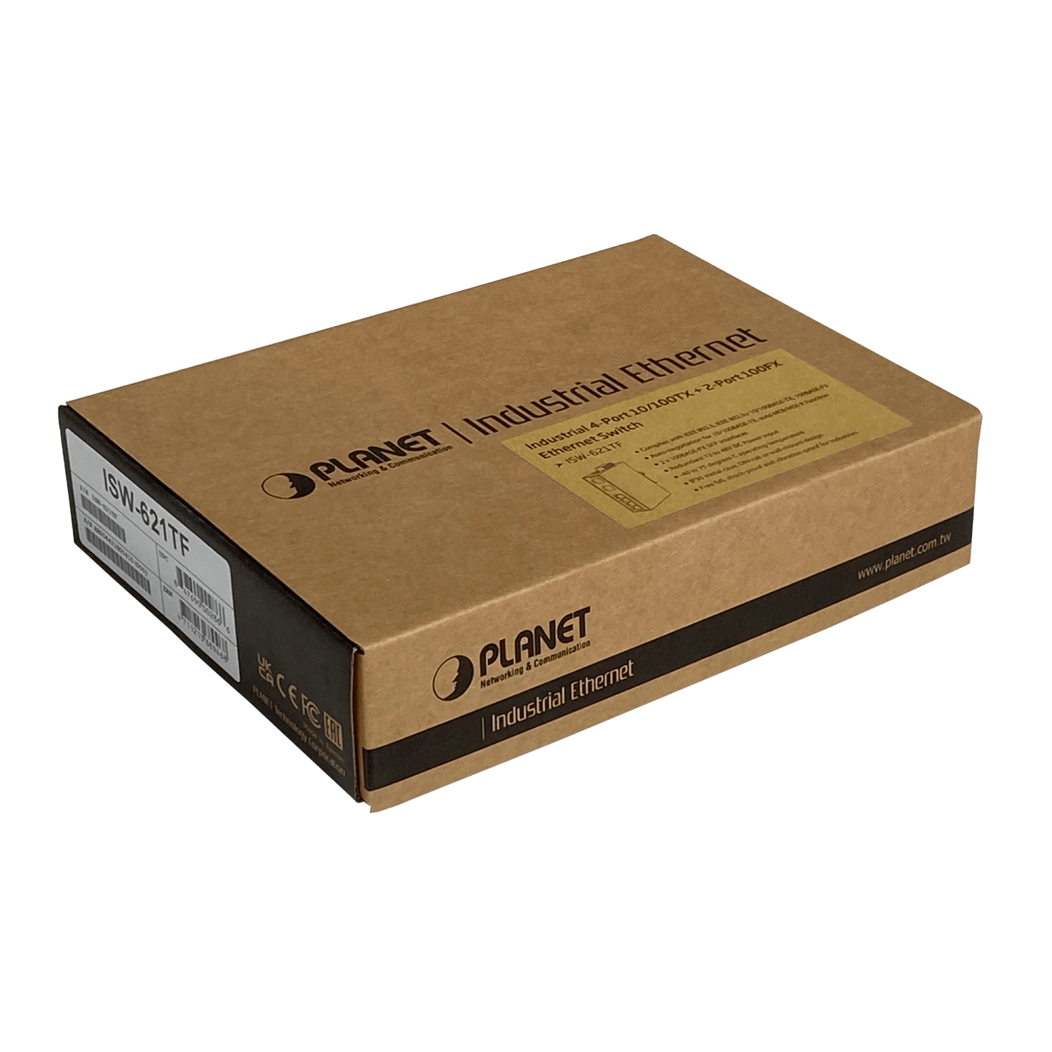 PLANET 4-100 2-SFP-100 Switch Industrial no-Admin Riel-DIN 12-48VDC/24 2