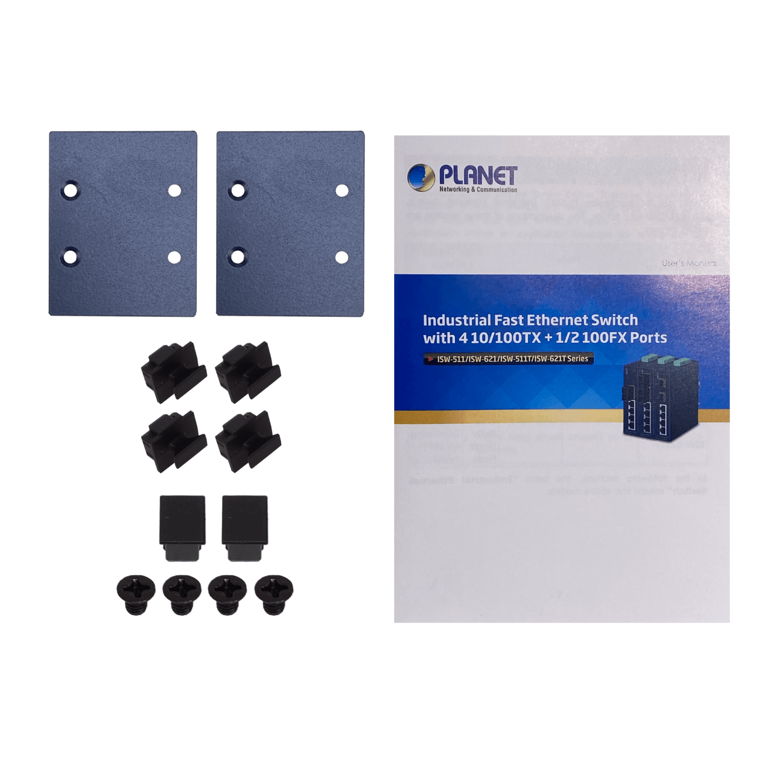 PLANET 4-100 2-SFP-100 Switch Industrial no-Admin Riel-DIN 12-48VDC/24 6