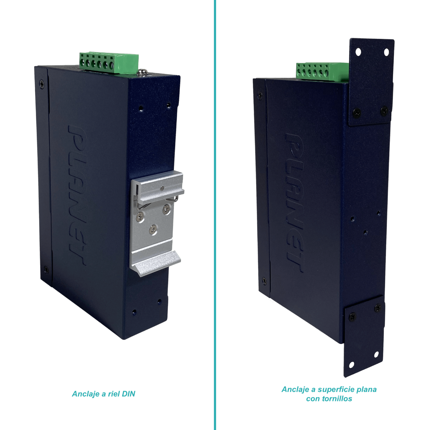 PLANET 4-100 2-SFP-100 Switch Industrial no-Admin Riel-DIN 12-48VDC/24 7