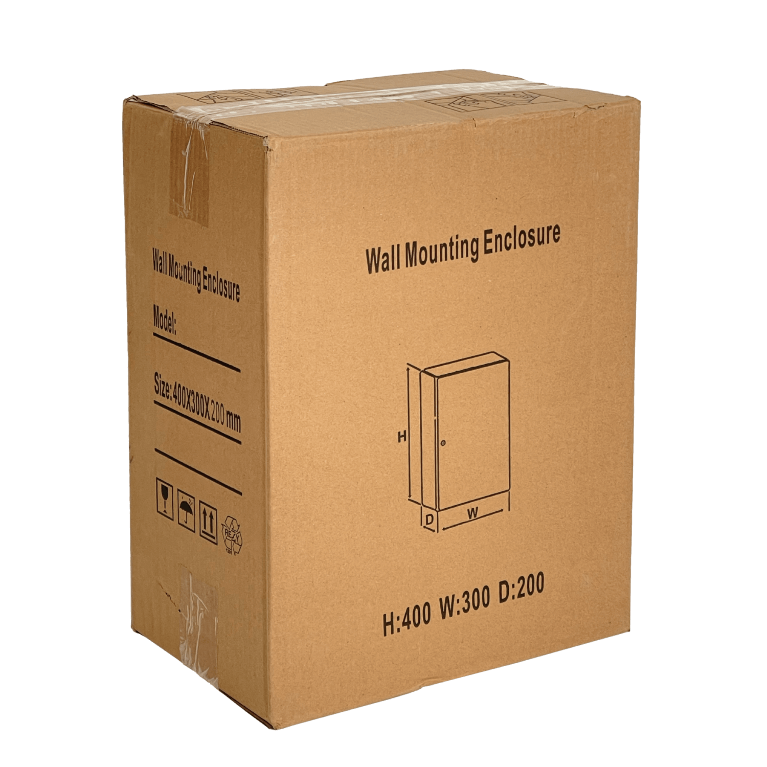 Caja 400x300x200mm 1-chapa/sin-Llave Caja Metalica IP54 Beige 4