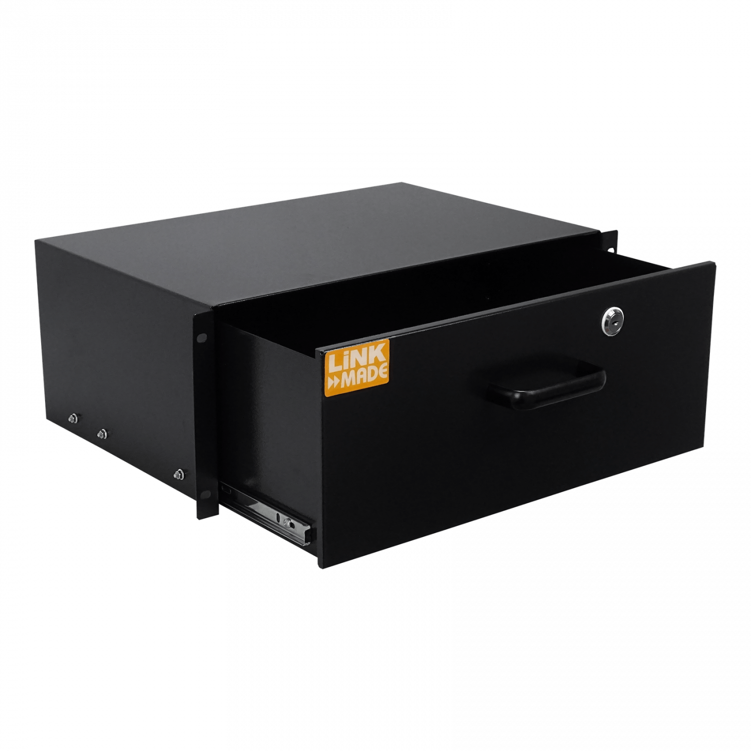 LINKMADE 4U Bandeja c/Llave Negro p/Rack Altura-4-RU Profundidad-30cm 3