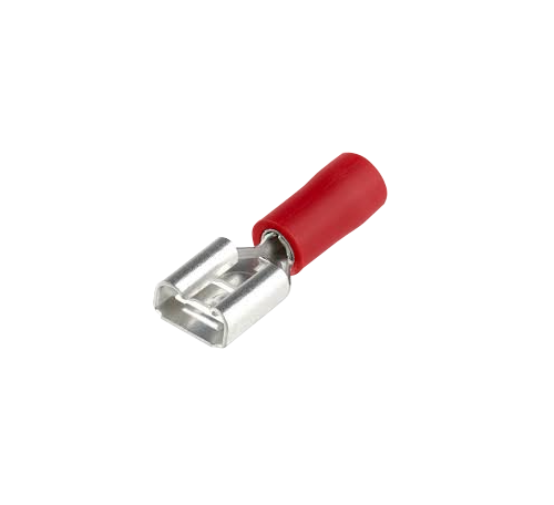 6,35x0,8mm 100u Rojo Hembra Semi-Aislado Faston 0,5-1,5mm2 FDD1.25-250 1