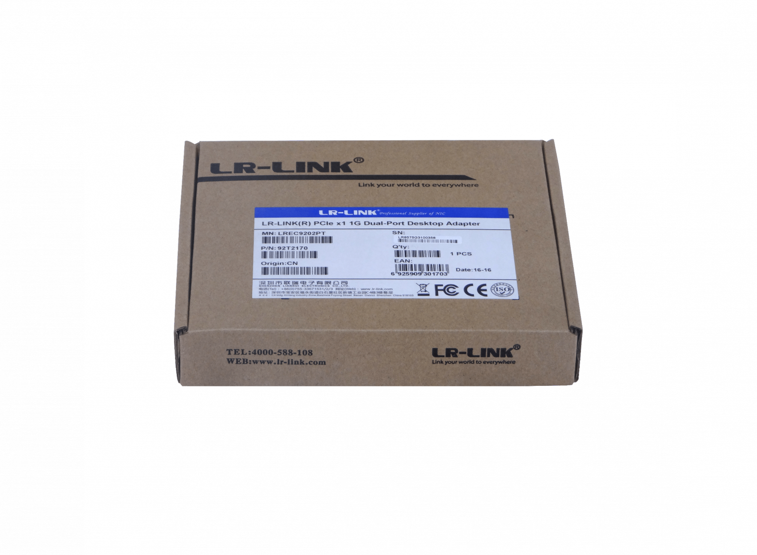 Tarjeta de Red Gigabit PCIe LR-LINK LREC9202CT - 10/100/1000 Mbps, Intel I211 5